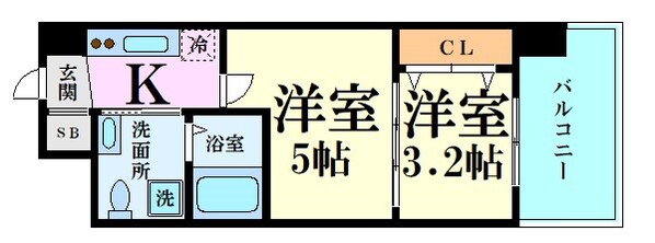 セレニテ江坂ルフレの物件間取画像